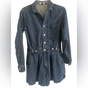 Universal Thread Denim Long Sleeve Romper Size 4